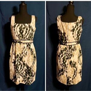 T-Tahari belted knee length dress size 10